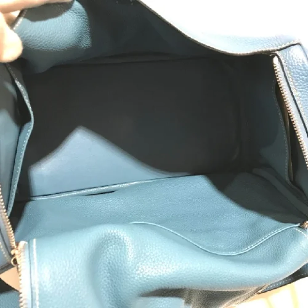 Hermès Vintage Pre-owned Leather handbags Gray Dames