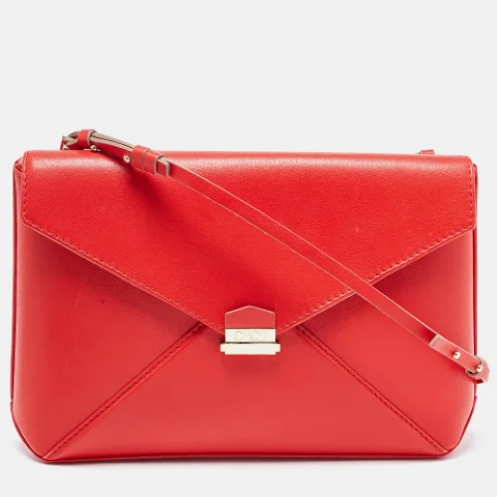 Carolina Herrera Pre-owned Leather shoulder-bags Red Dames