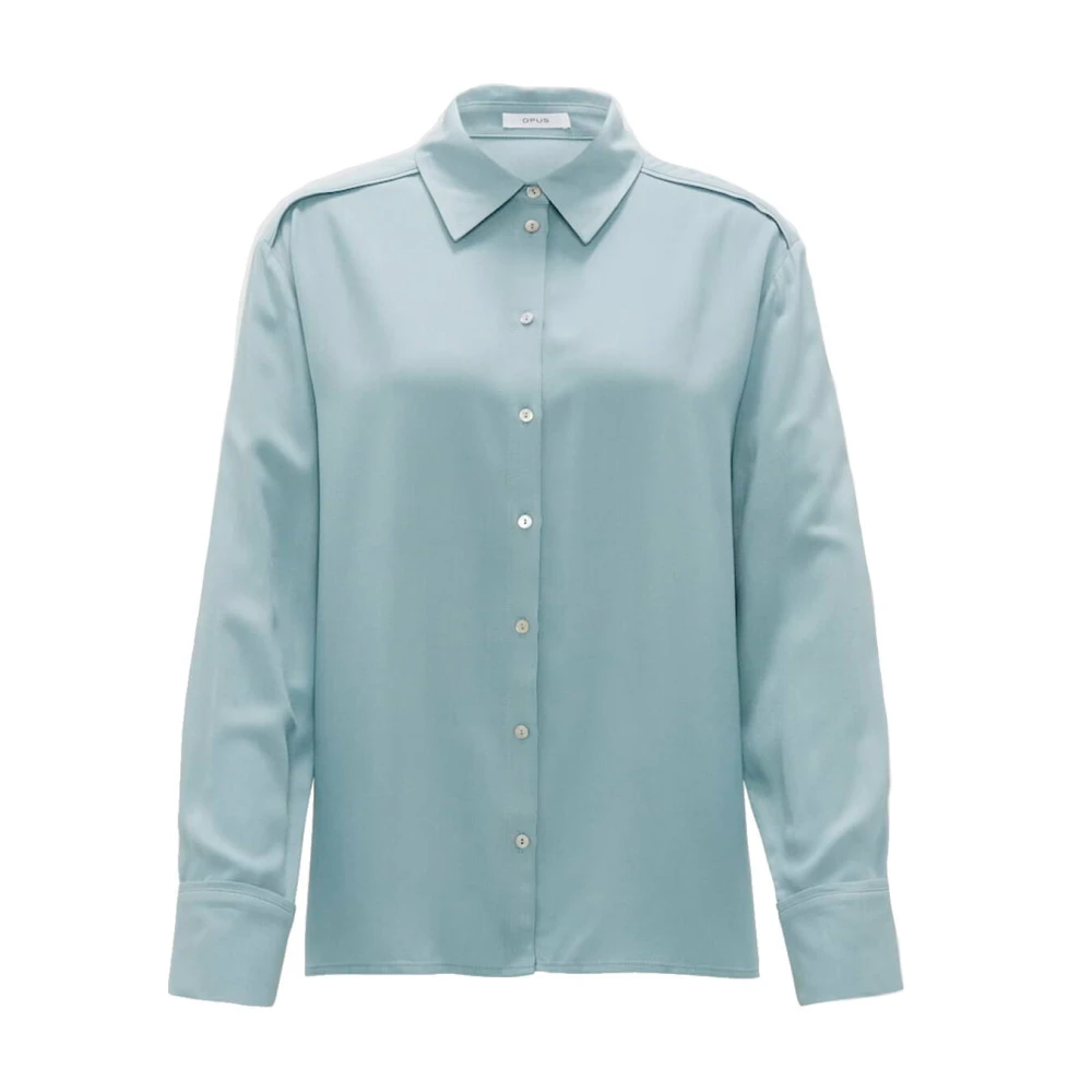 Opus Blouse met lange mouwen en Fuhla Blue Dames