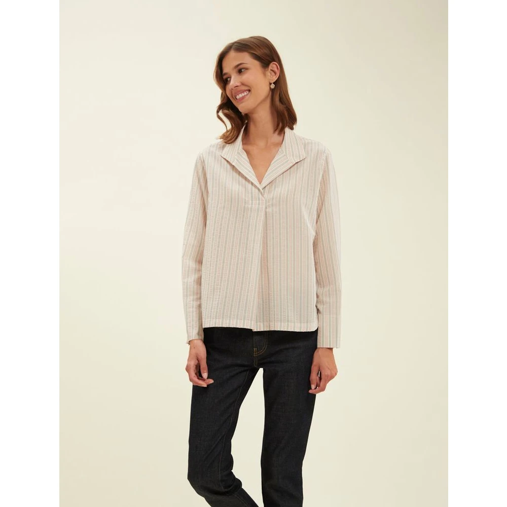Ines De La Fressange Paris Gestreepte Katoenen Blouse Multicolor Dames