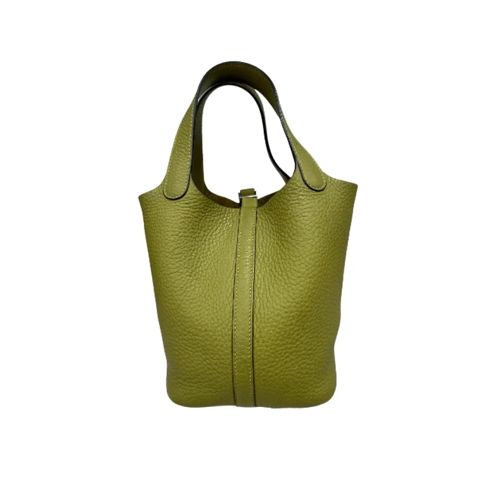 Hermès Vintage Pre-owned Fabric handbags Green Dames