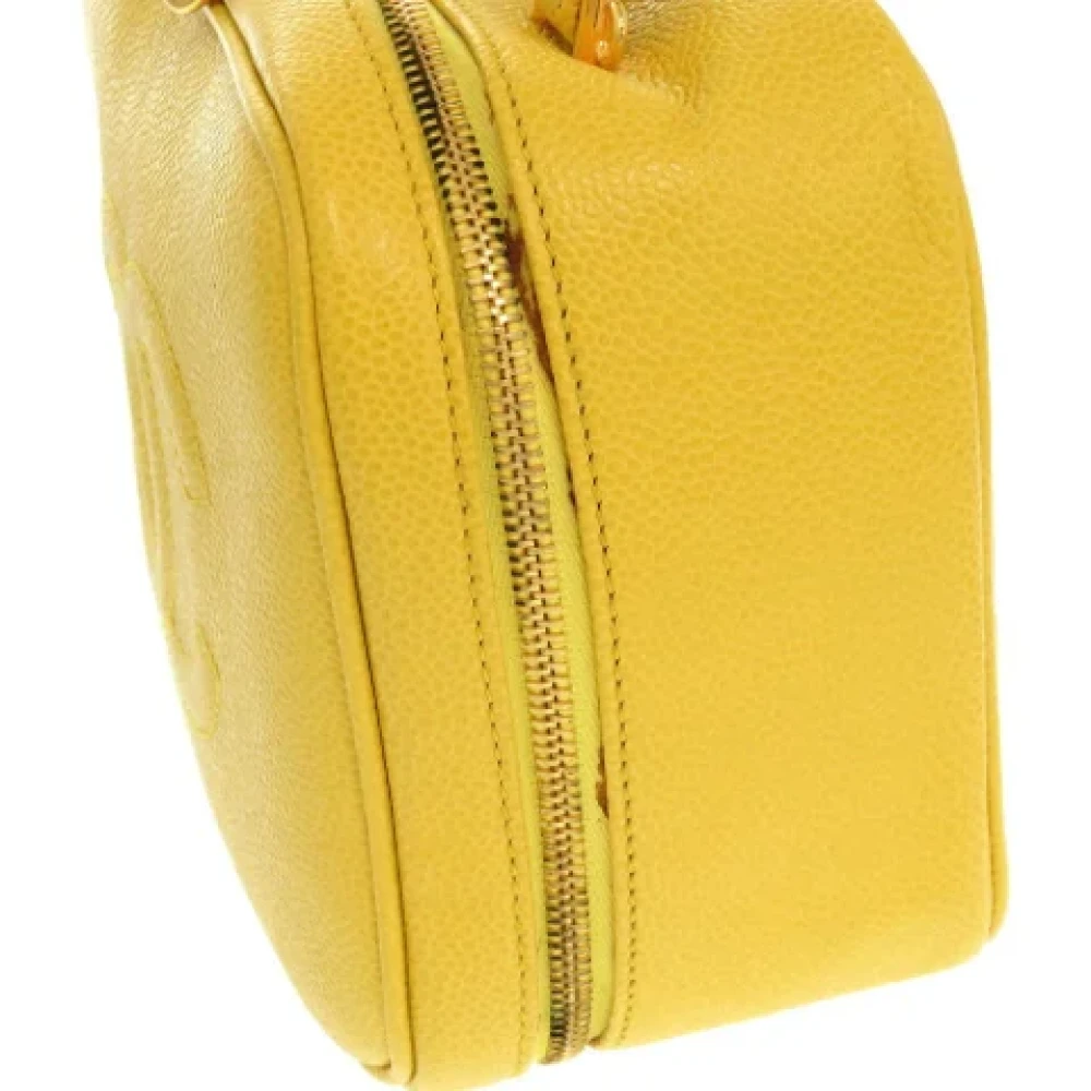 Chanel Vintage Pre-owned Fabric chanel-bags Yellow Dames