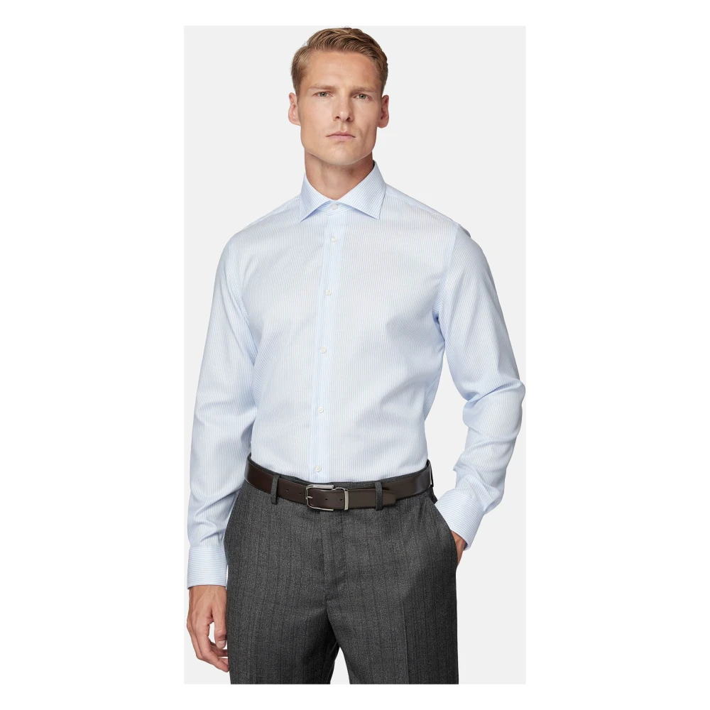 Boggi Milano Ultimate Non-Iron Shirt Blue Heren