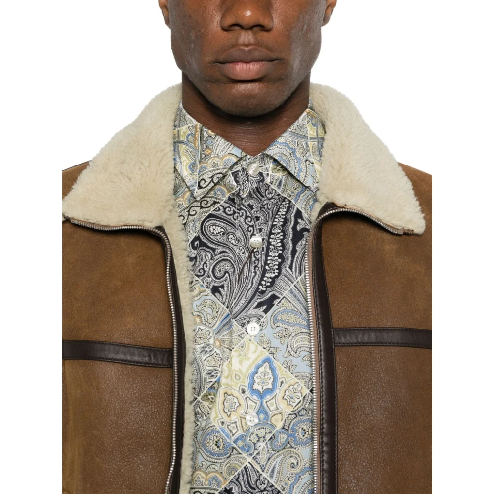 ETRO Blauwe Bedrukte Roma Shirt Multicolor Heren
