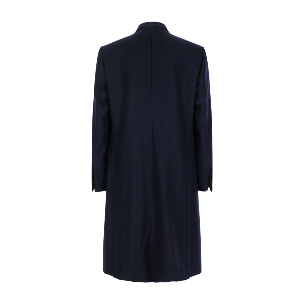 Givenchy Getailleerde Lange Jas Blue Heren