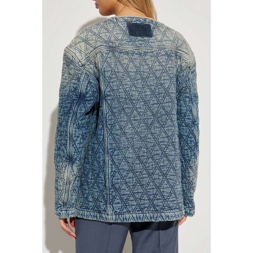 Golden Goose Loszittende spijkerjasje Blue Dames