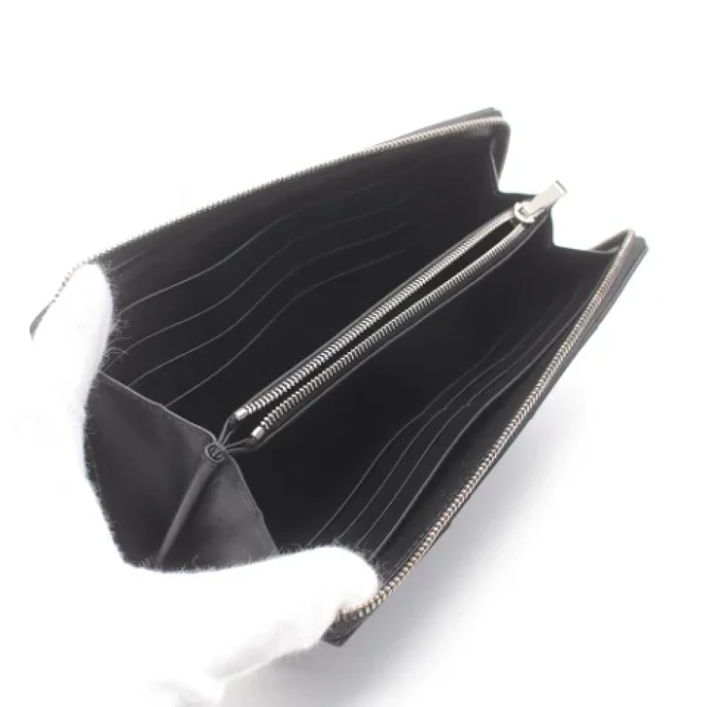 Bottega Veneta Vintage Pre-owned Leather wallets Black Dames