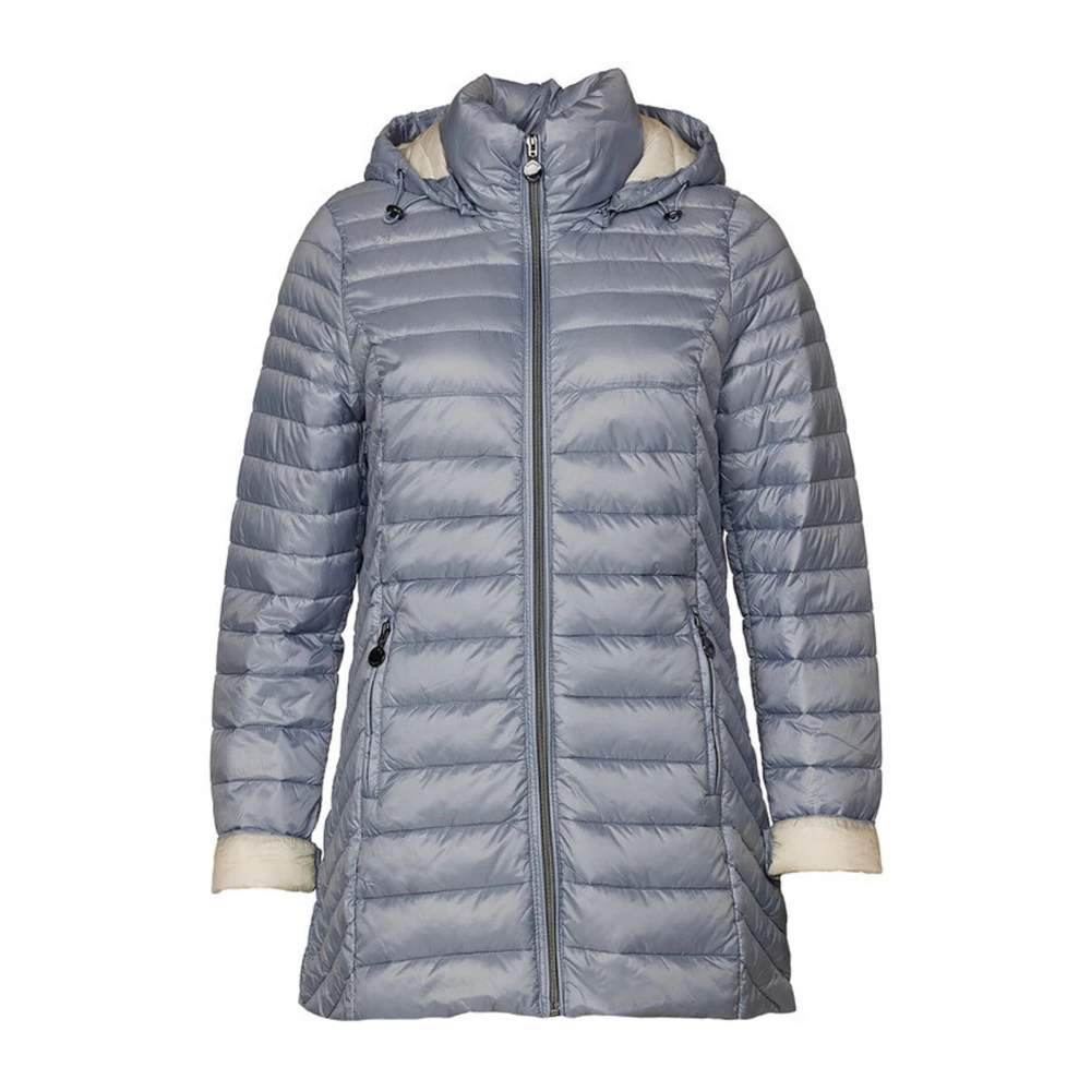 Danwear Women's Blue Quilted Light Down Jacket /Sand - Down Jackets - 3XL - Jackets