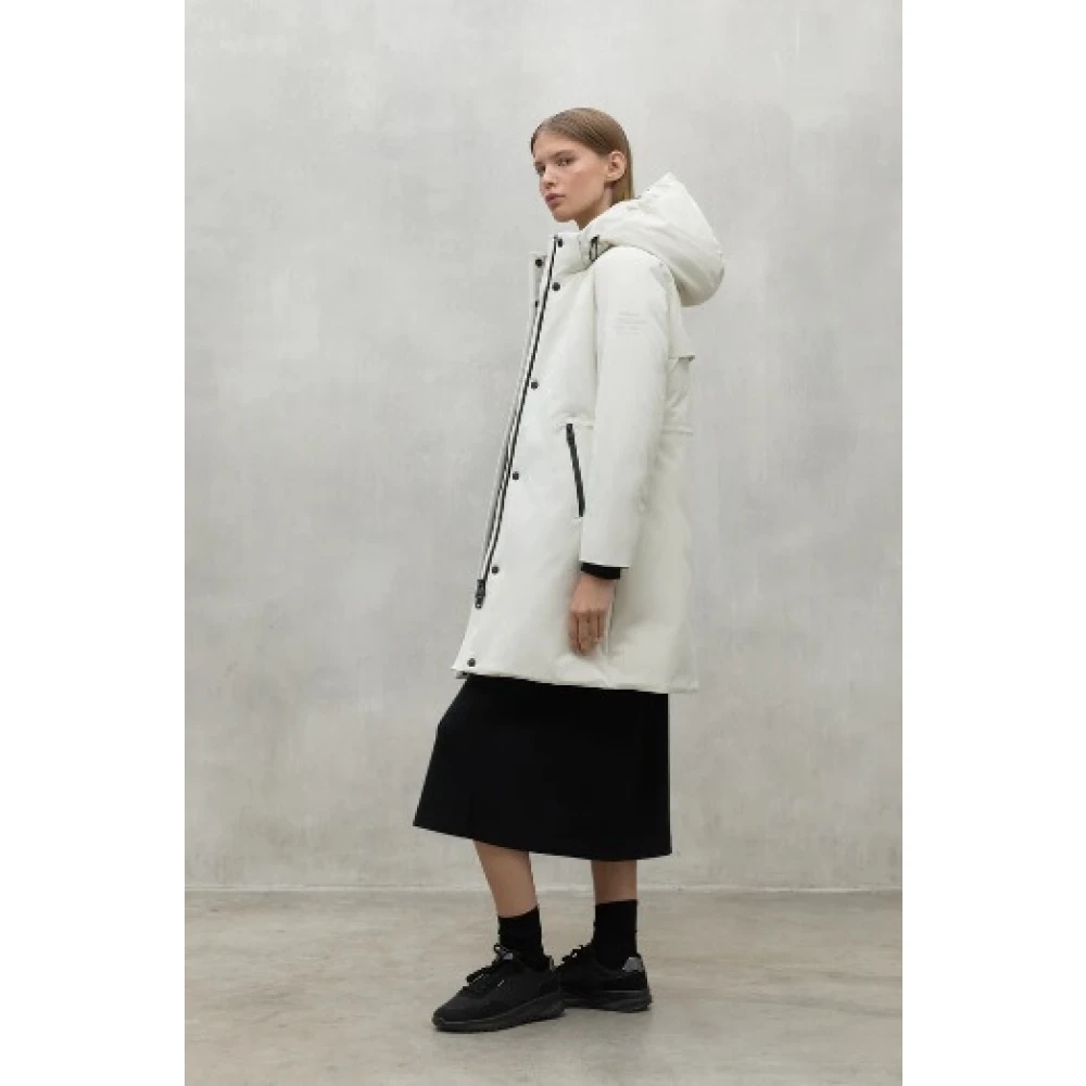 Ecoalf Glamour Ocean Coat White Dames