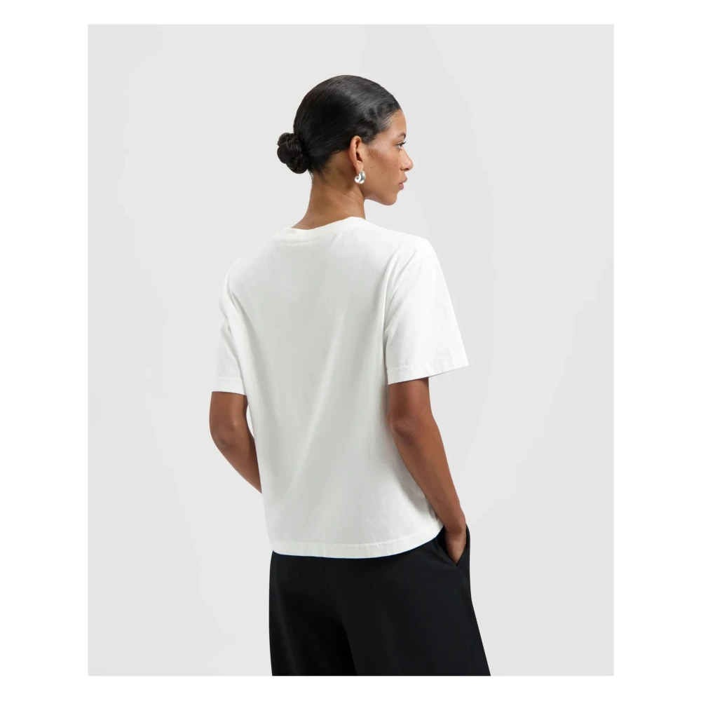 Olaf Hussein Smudge Logo Tee T-shirt White Dames