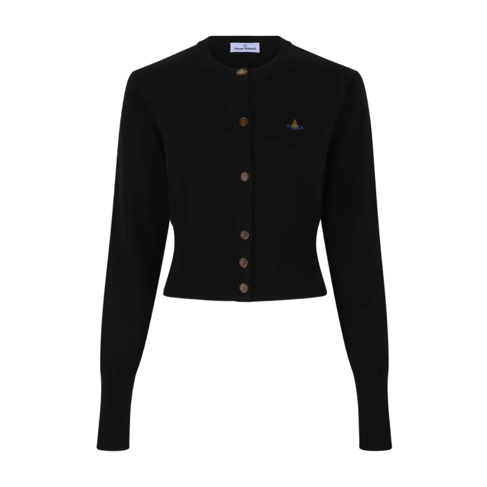 Vivienne Westwood , Cardigans, Female, Black, L, Wool Orb Cardigan