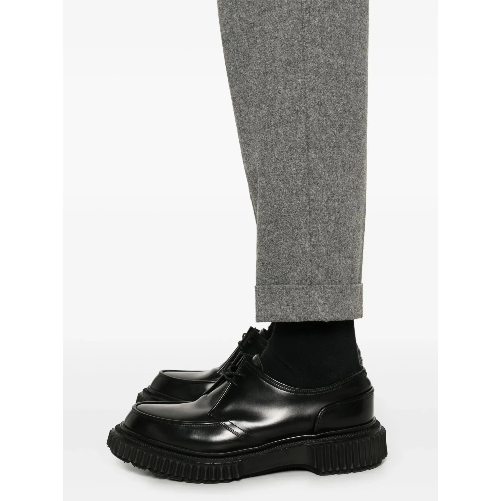 Hugo Boss Gemengde wollen broek met zakken Gray Heren