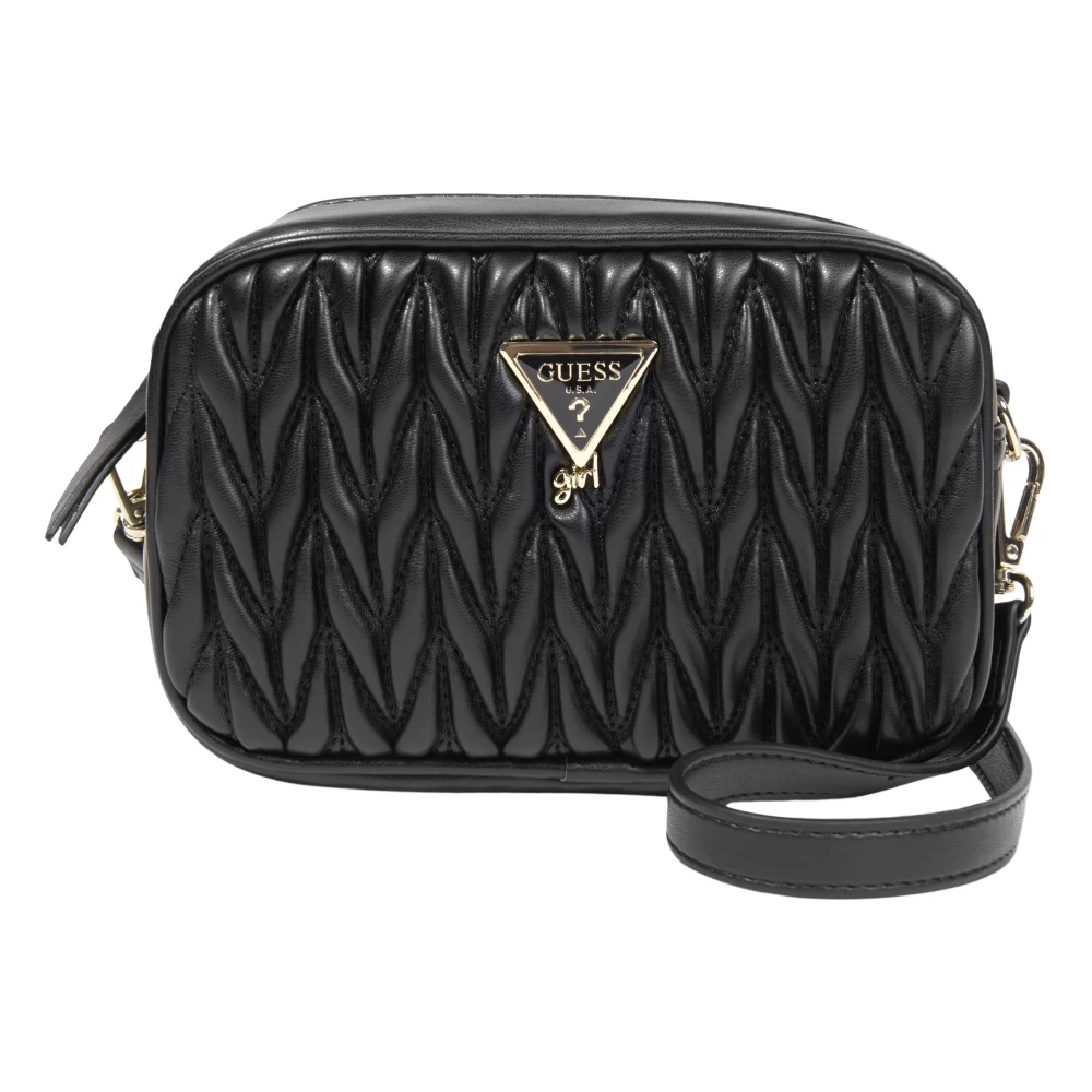 Guess Girls Black Quilted Crossbody Bag (18Cm) - Size One Size, Kids - Image 2