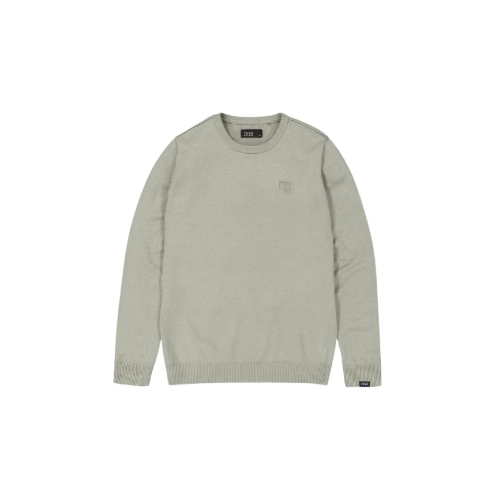 Butcher of Blue Groene Graniet Crew Sweater Stijlvol en veelzijdig Gray Heren