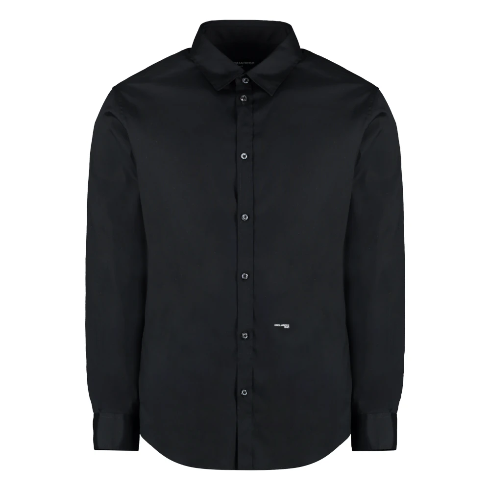 Dsquared2 Men's Black Dan Cotton Shirt - Casual Shirts - M - Shirts