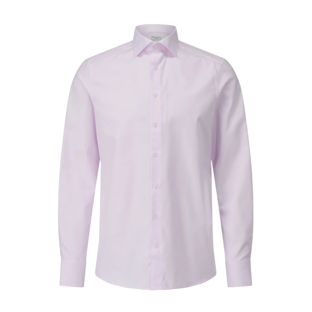 Stenströms Casual Overhemd in Blauw Geruit Patroon Pink Heren
