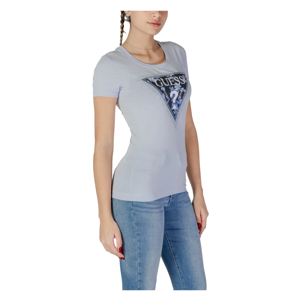 Guess Korte Mouw T-shirt Lente Zomer Collectie Blue Dames