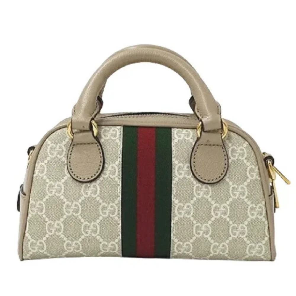 Gucci Vintage Pre-owned Fabric gucci-bags Beige Dames
