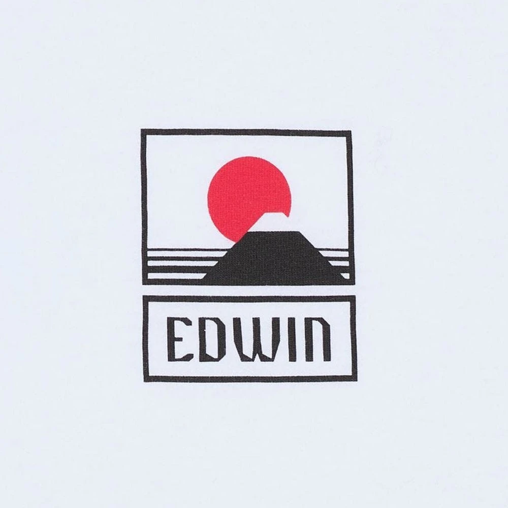 Edwin Sunset On Mt Fuji Grafisch T-shirt White Heren