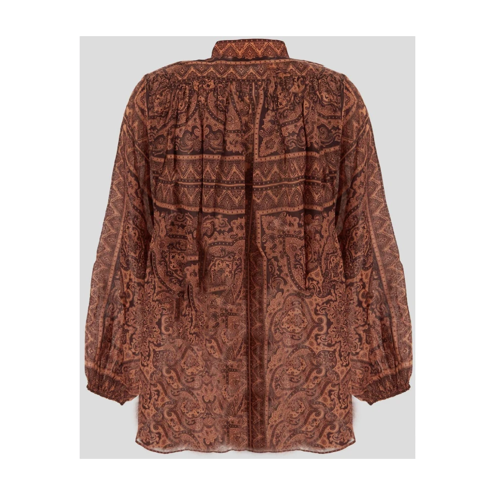 Zimmermann Ramie Tuniek Top Brown Dames