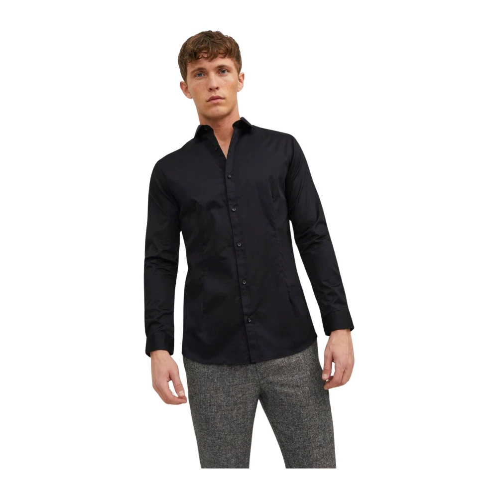 Camicia A Maniche Lunghe Jack & Jones 12097662 Parma-Black Uomo Nero Medio - Immagine 3