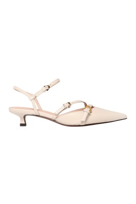 white-leather-kitten-heel-buckle-shoes