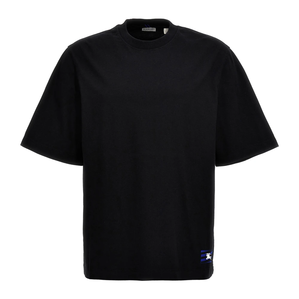 Burberry Men's Black Cotton Crew Neck T-Shirt