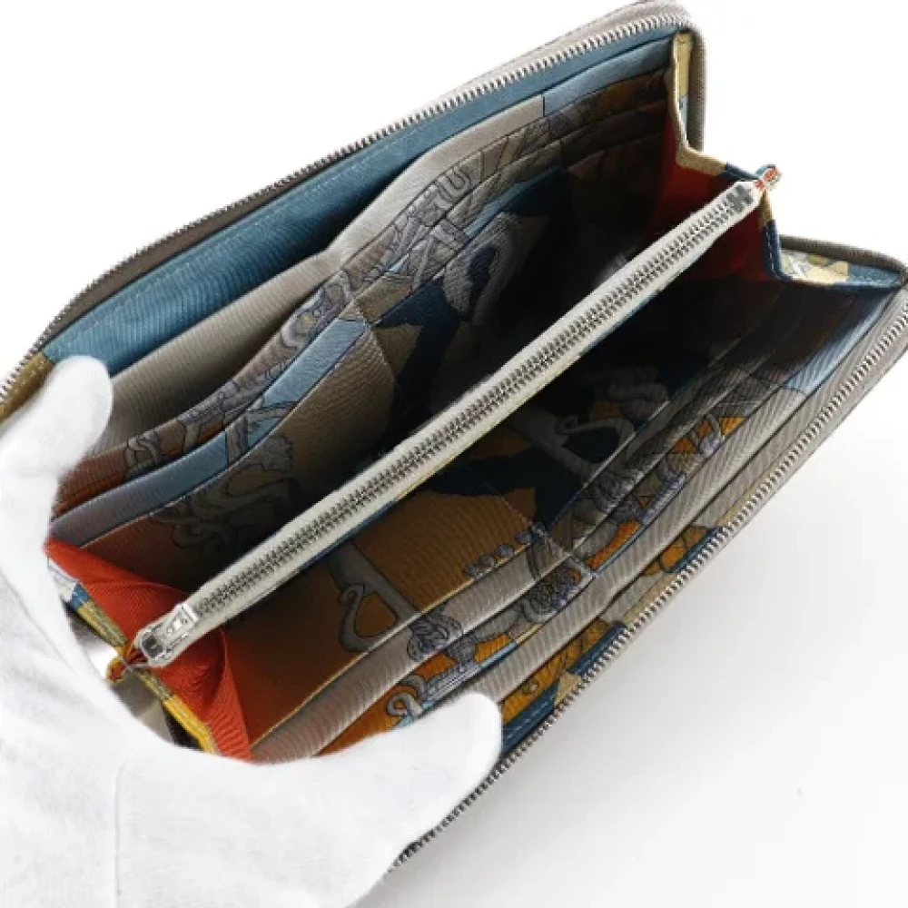 Hermès Vintage Pre-owned Leather wallets Gray Dames