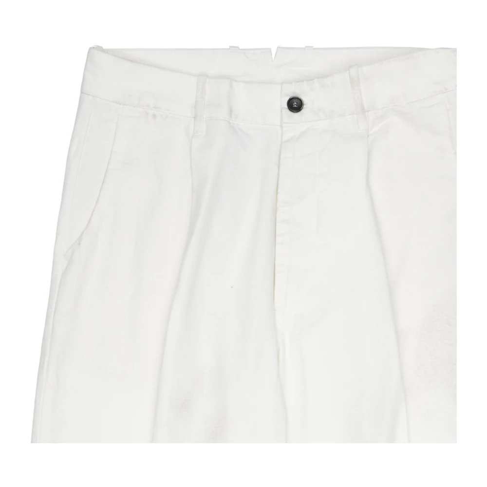 Nine In The Morning Chino broek met relaxte pasvorm van katoen White Heren