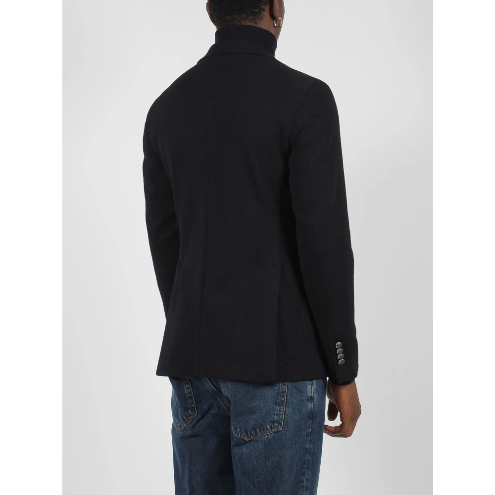 Tagliatore Harris Tweed Blazer Blue Heren
