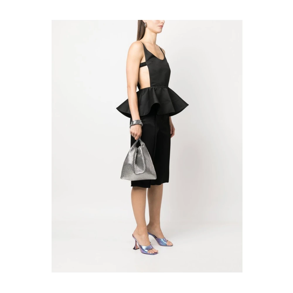 Paco Rabanne Zilveren Pixel Hobo Clutch Tas Gray Dames