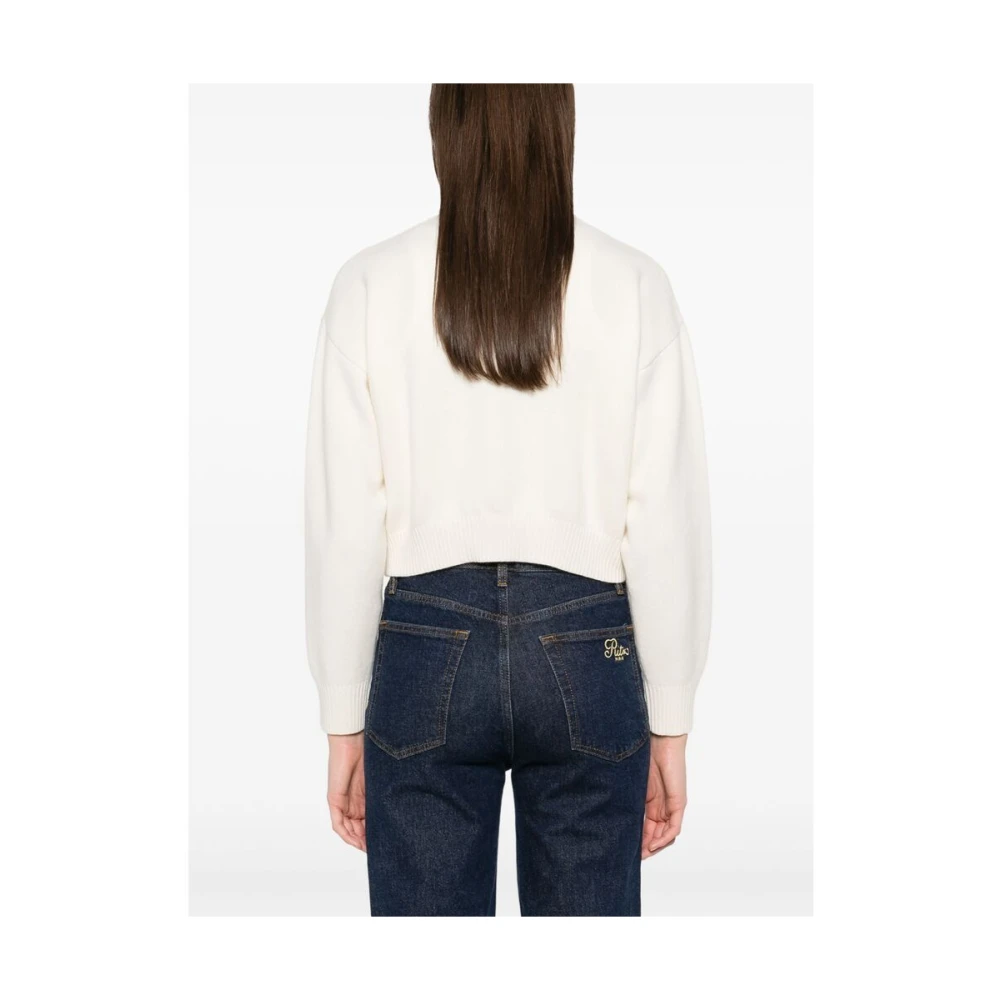 Frame Parijse Polo Sweater met Drop Shoulder Beige Dames