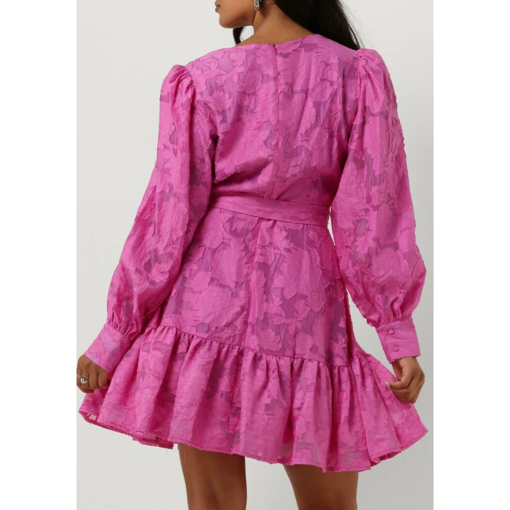 Selected Femme Roze V-Hals Mini Jurk Pink Dames
