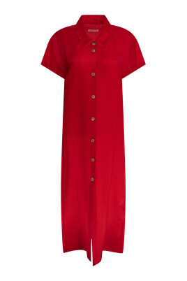 robe-chemise-fuchsia-avec-poche-poitrine