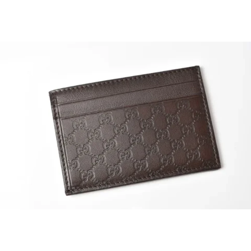 Gucci Vintage Pre-owned Leather wallets Brown Dames