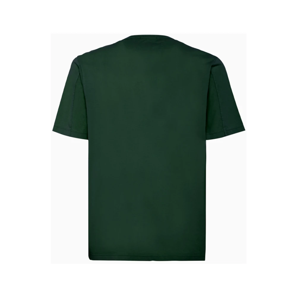 C.P. Company Italiaans Jersey Gekleurd Logo T-Shirt Green Heren