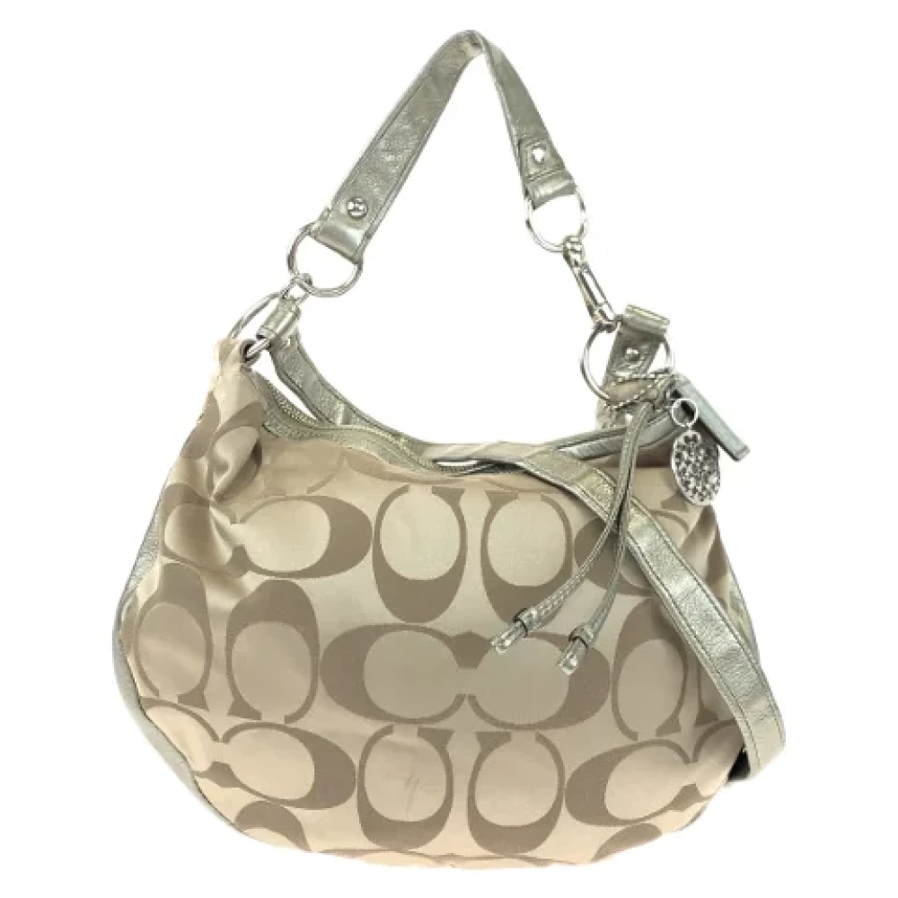 Coach Pre-owned Canvas shoulder-bags Beige Dames