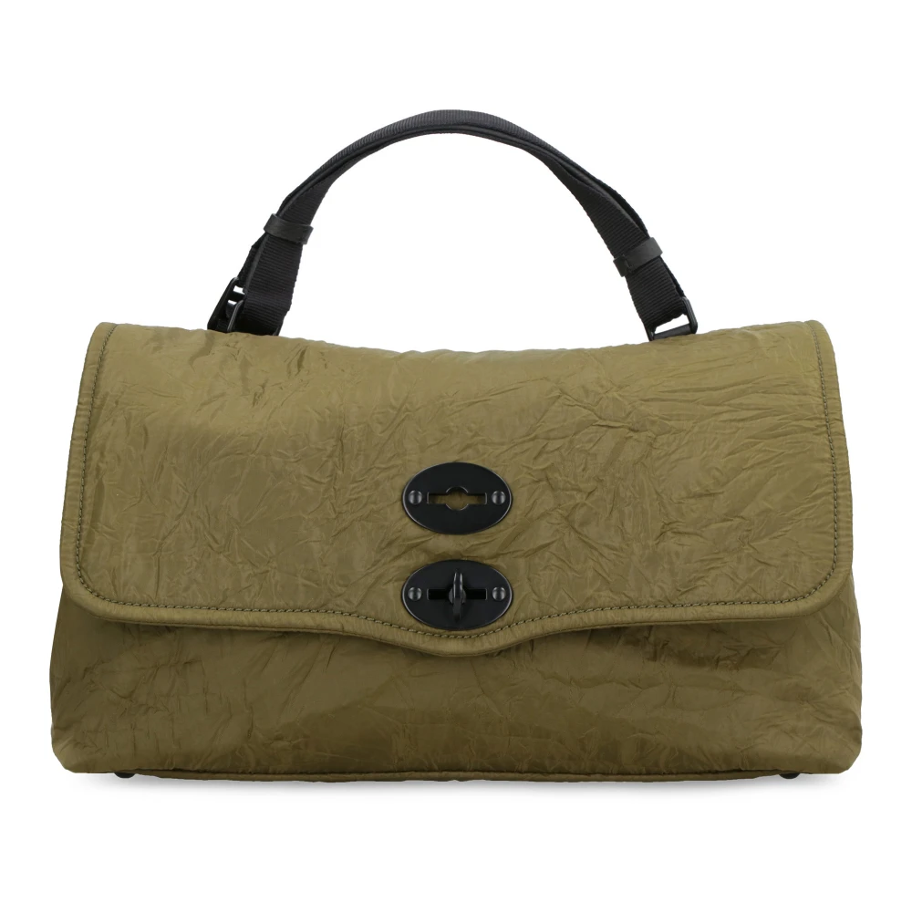 Zanellato Luxethic Gekreukelde Nylon Handtas Green Dames