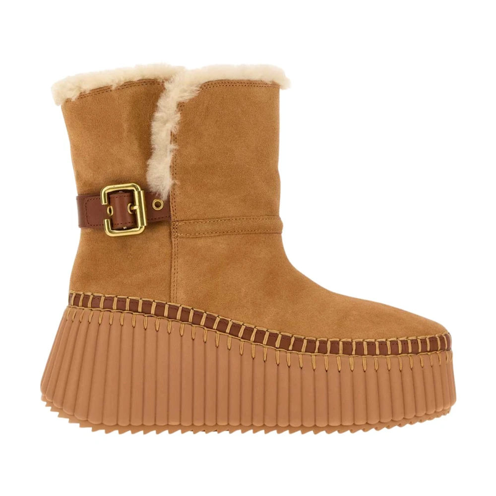 Chloé Nama Ankle Boot - Female - Winter Boots - Brown - 6 Uk - Shoes
