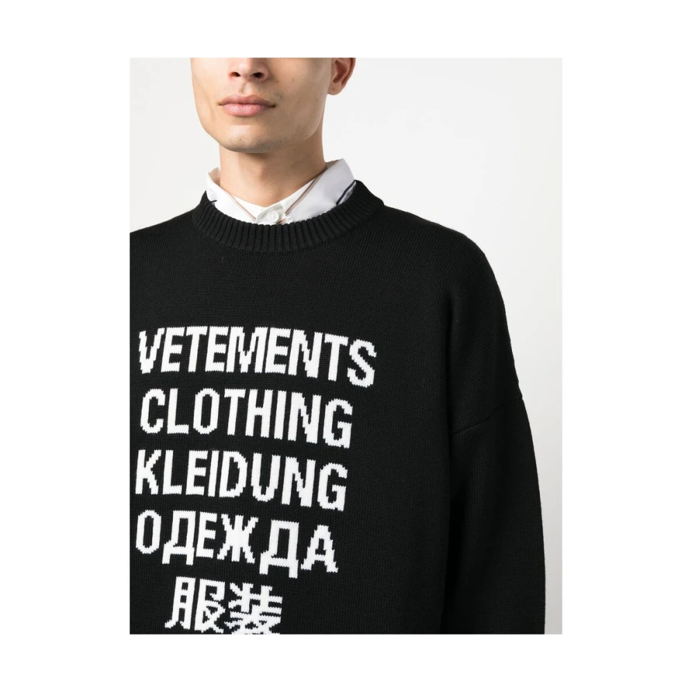 Vetements Grafische Print Sweatshirt Black Heren