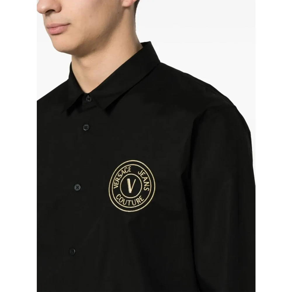 Versace Jeans Couture Zwart Basic Zacht Shirt Black Heren