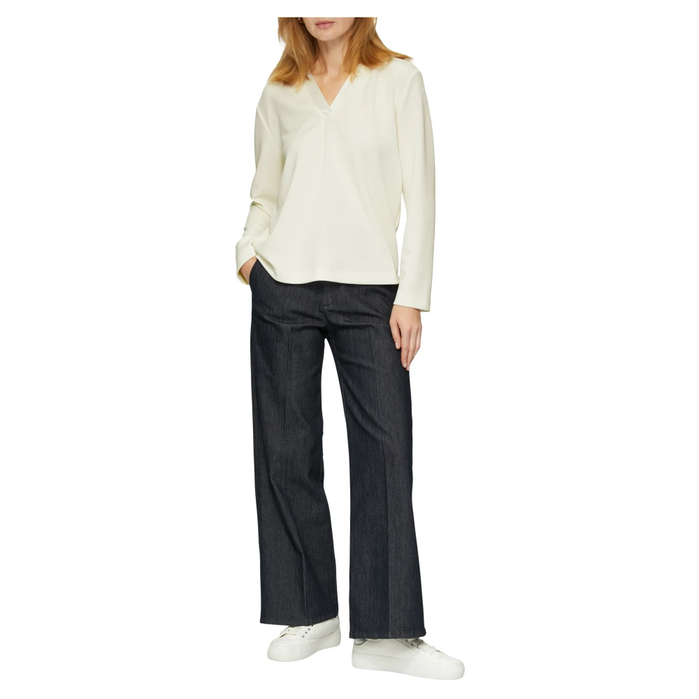 s.Oliver Hoodie met satijndetails Beige Dames