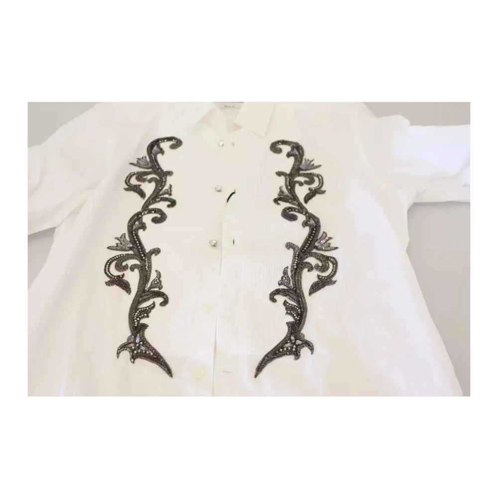 Dolce & Gabbana Witte Katoenen Overhemd White Heren