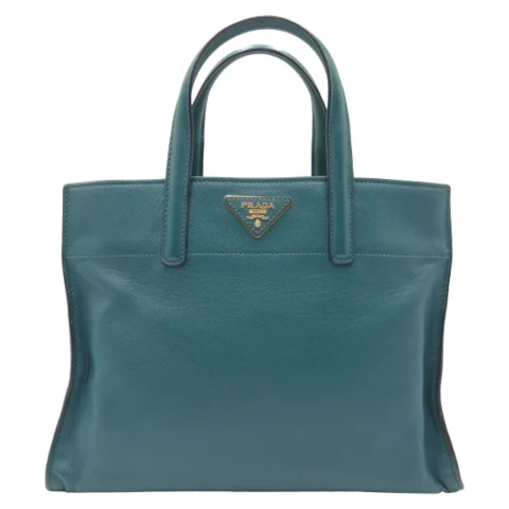 Prada Vintage Pre-owned Leather prada-bags Green Dames