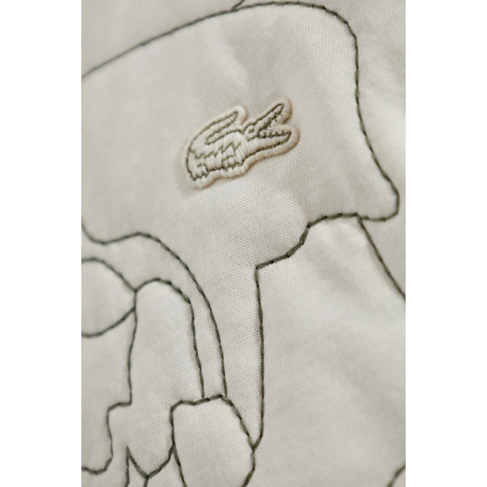 Lacoste Sweatshirt met decoratieve borduursels Gray Dames