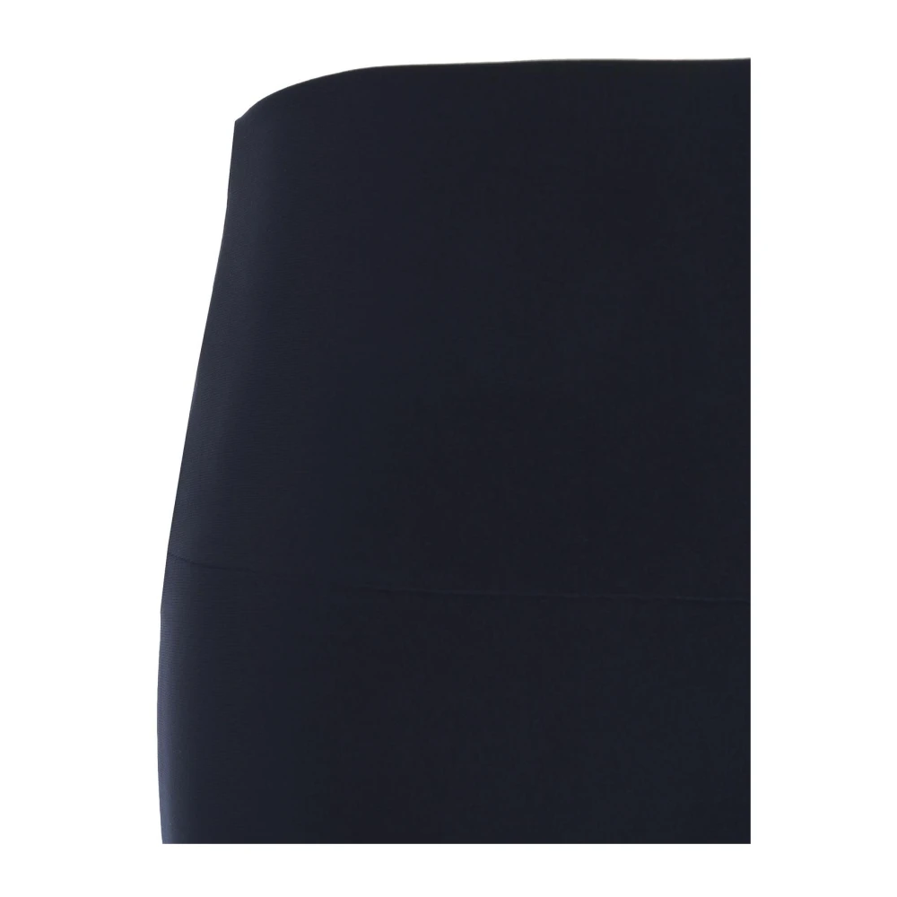 Norma Kamali Blauwe Wijde Pijp Stretch Broek Blue Dames