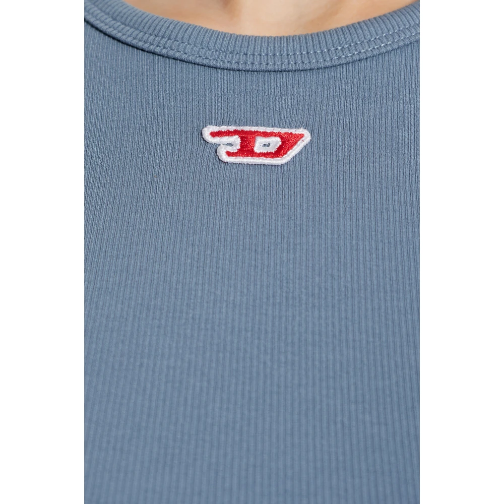 Diesel T-shirt 'T-Ele-Long-D' Blue Dames