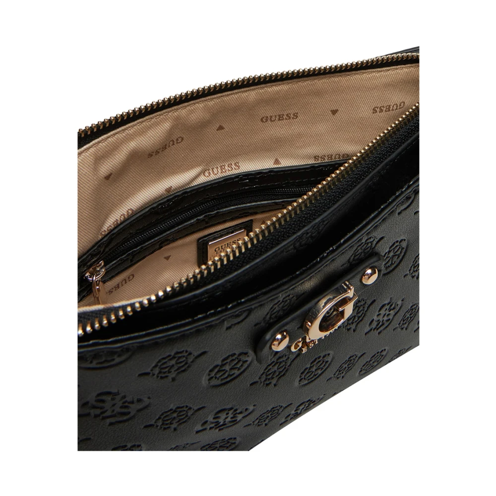Guess Zwarte handtas met gouden details Black Dames