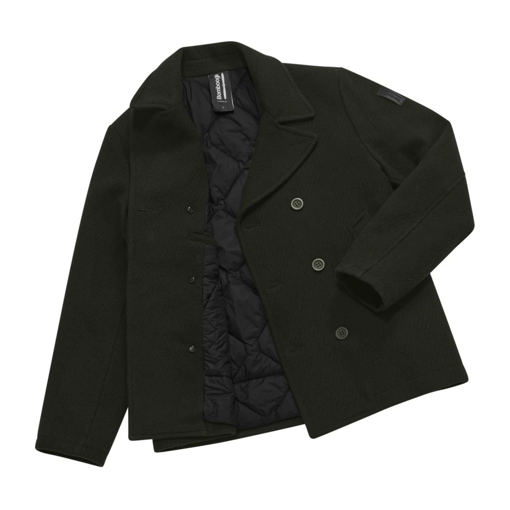 BomBoogie Gevoerde double-breasted jas Green Heren