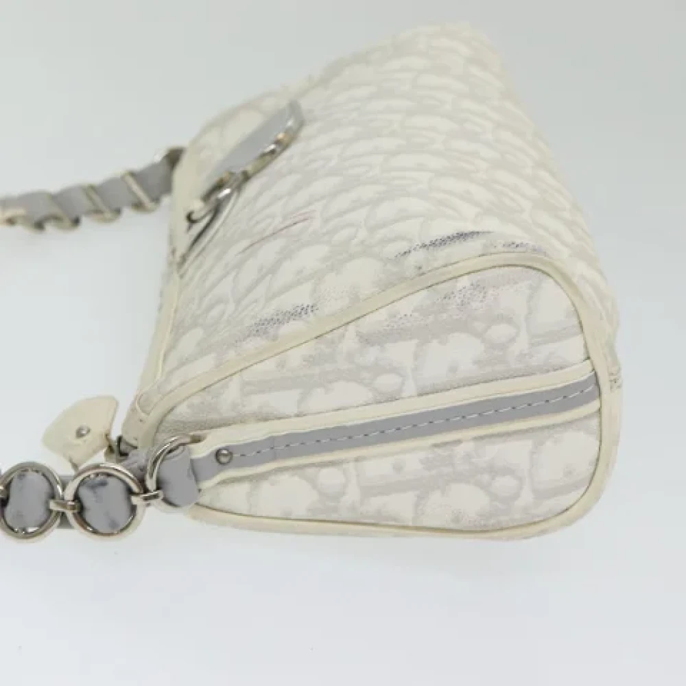 Dior Vintage Pre-owned Leather handbags White Dames